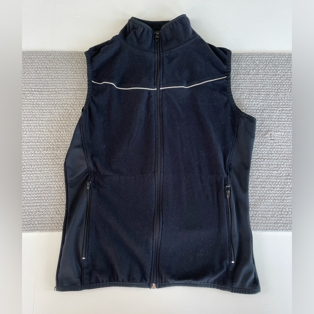 ProSpirit Black Fleece Full Zip Activewear Running Vest Size Small